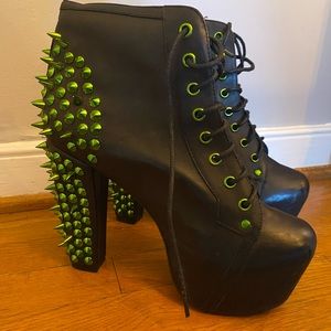 Jeffrey Campbell Spike platforms, black/green